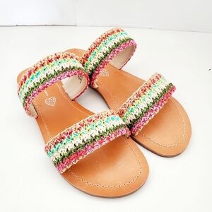 BC Footwear Vegan Woven Strap Sandals Size 9